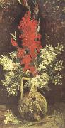 Vincent Van Gogh Vase wtih Gladioli and Carnations (nn04) oil painting on canvas